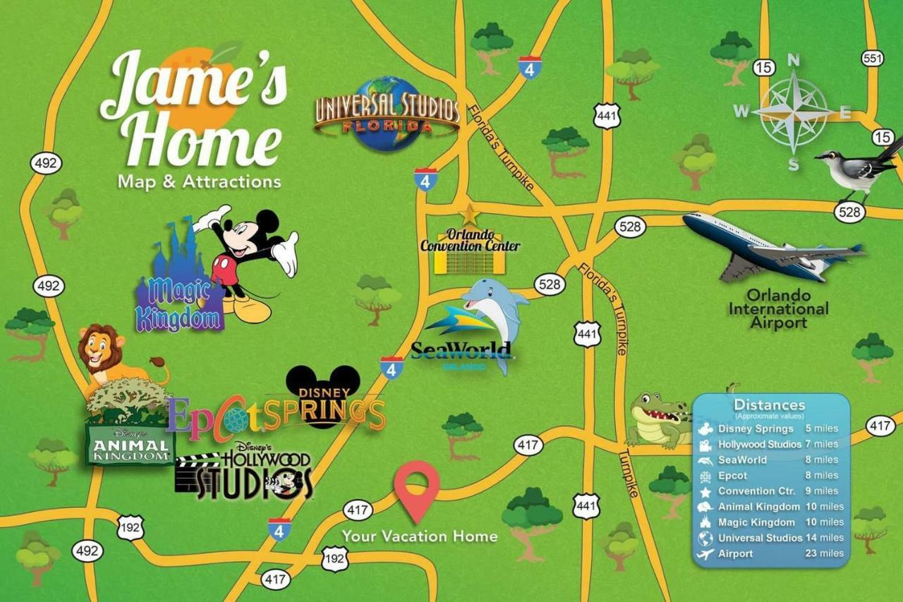 I - New 4 Bedroom Home - 5 Miles To Disney - Free Water Park - Private Pool Kissimmee Exterior photo